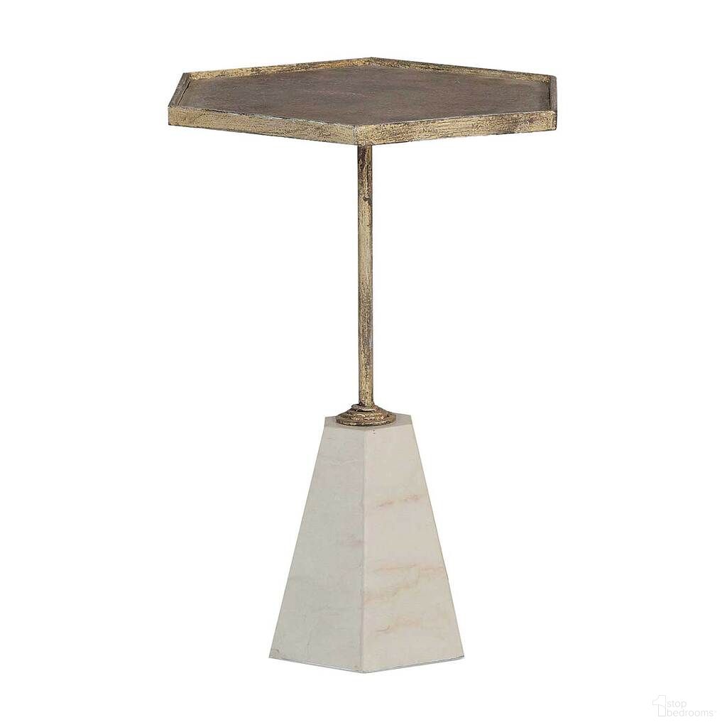 The appearance of Lucinda Table In Cream and Textured Antique Gold designed by Gabby in the transitional interior design. This cream/textured antique gold piece of furniture  was selected by 1StopBedrooms from Lucinda Collection to add a touch of cosiness and style into your home. Sku: SCH-270275. Material: Marble.
