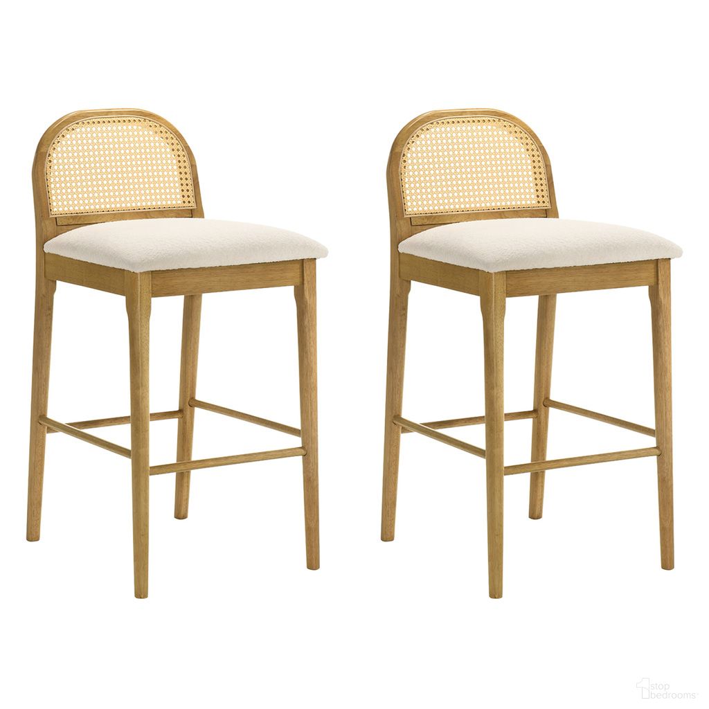 The appearance of Lucio Bar Height Bar Stool Set of 2 In Amber Glow and White designed by Armen Living in the modern / contemporary interior design. This amber glow and white piece of furniture was selected by 1StopBedrooms from Lucio Collection to add a touch of cosiness and style into your home. Sku: LCLCBAWHAG30;LCLCBAWHAG30. Material: Polyester.