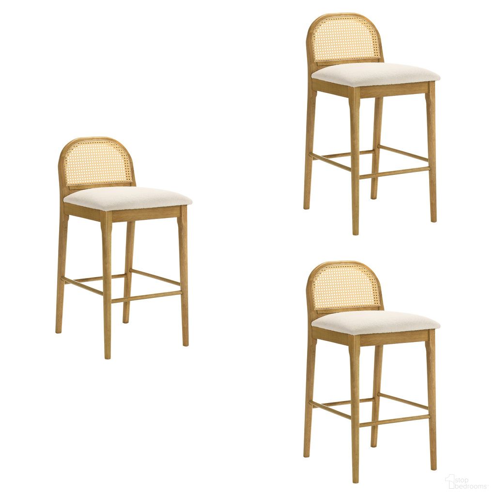 The appearance of Lucio Bar Height Bar Stool Set of 3 In Amber Glow and White designed by Armen Living in the modern / contemporary interior design. This amber glow and white piece of furniture was selected by 1StopBedrooms from Lucio Collection to add a touch of cosiness and style into your home. Sku: LCLCBAWHAG30;LCLCBAWHAG30;LCLCBAWHAG30. Material: Polyester.