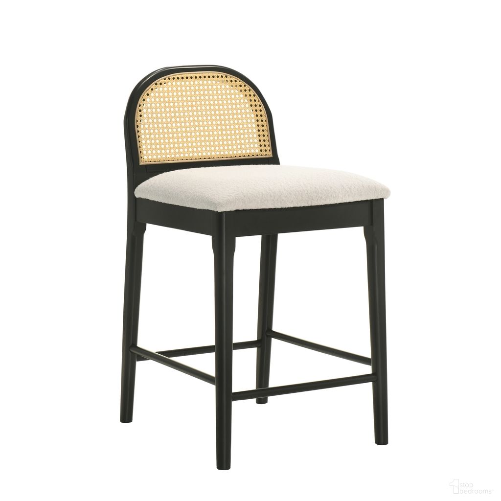 Lucio Counter Height Bar Stool In Black and White