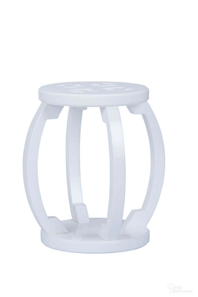 The appearance of Lucite Garden Stool In White and Cream designed by Chelsea House in the modern / contemporary interior design. This white/cream piece of furniture  was selected by 1StopBedrooms from Jamie Merida Collection to add a touch of cosiness and style into your home. Sku: 385338. Material: Acrylic.