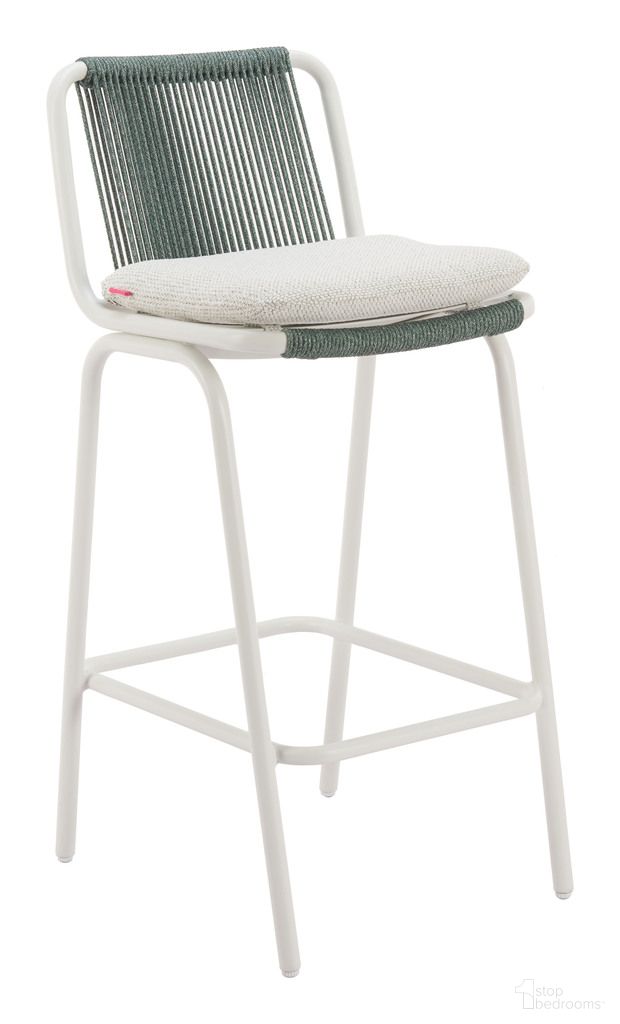The appearance of Luft Barstool Set of 2 In White and Green designed by Zuo Modern in the modern / contemporary interior design. This white and green piece of furniture was selected by 1StopBedrooms from Luft Collection to add a touch of cosiness and style into your home. Sku: 704140. Material: Olefin.