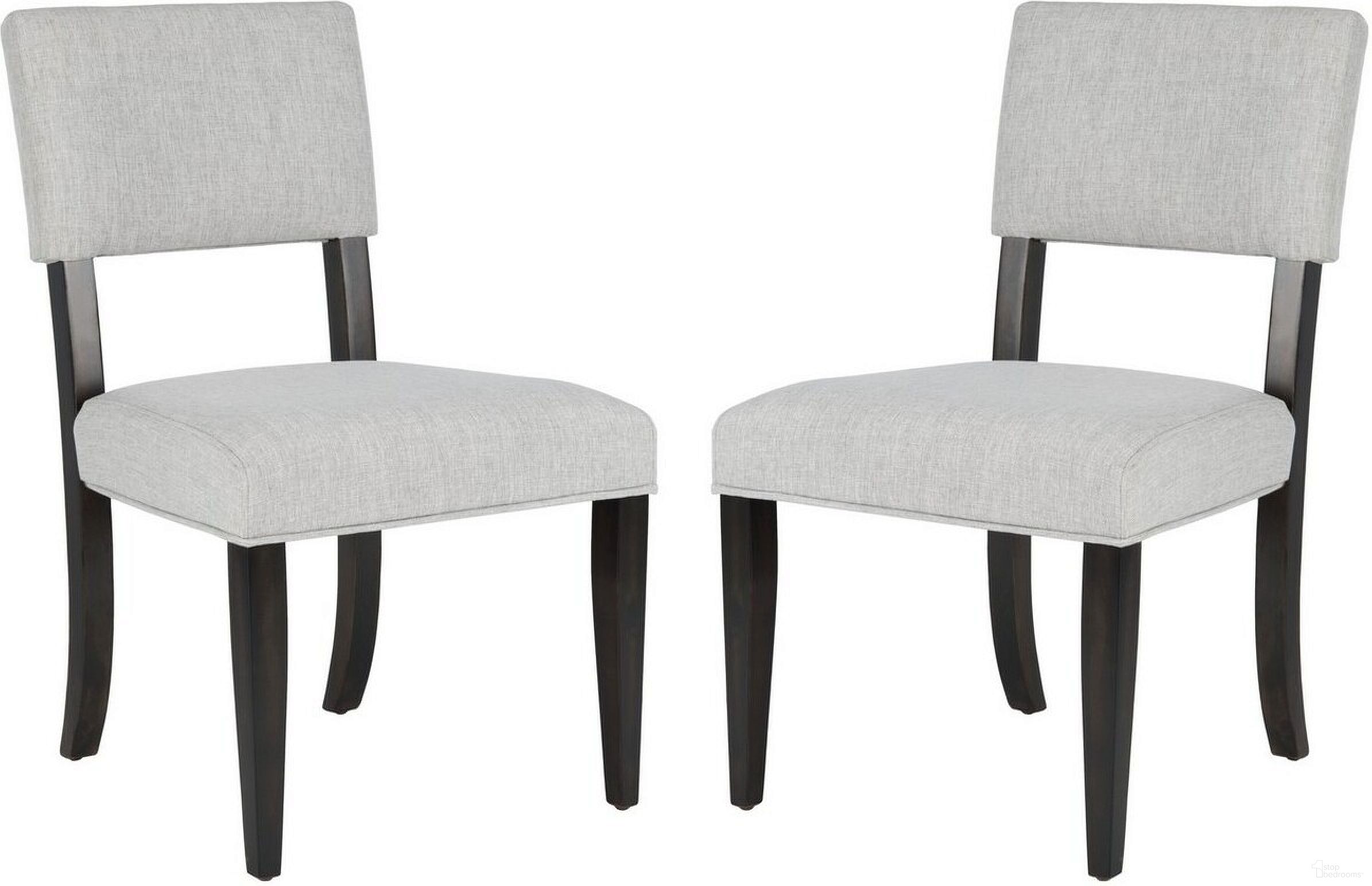 The appearance of Luis Wood Dining Chair Set of 2 In Dark Brown And Taupe designed by Safavieh Couture in the modern / contemporary interior design. This dark brown piece of furniture  was selected by 1StopBedrooms from Luis Collection to add a touch of cosiness and style into your home. Sku: SFV2107A-SET2. Material: Wood. Chair Type: Side Chair.
