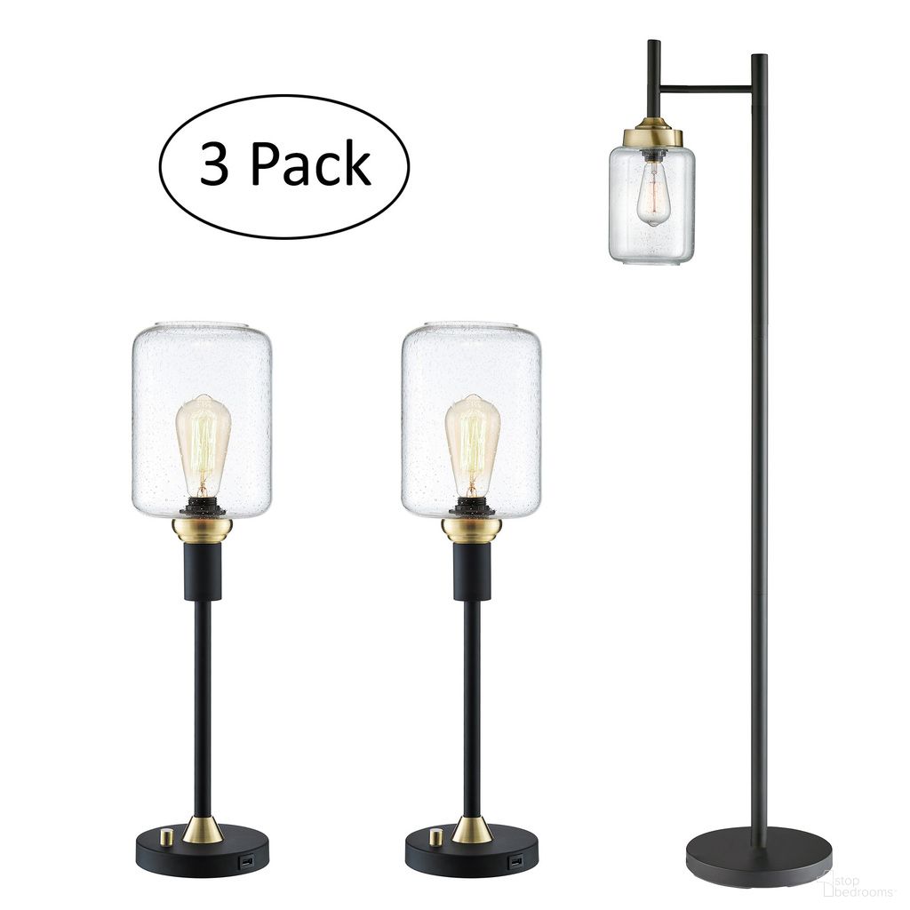 The appearance of Luken Floor Lamp Set of 3 In Black and Gold designed by Lite Source in the modern / contemporary interior design. This black and gold piece of furniture  was selected by 1StopBedrooms from Luken Collection to add a touch of cosiness and style into your home. Sku: LS-83116/3PK. Material: Metal.