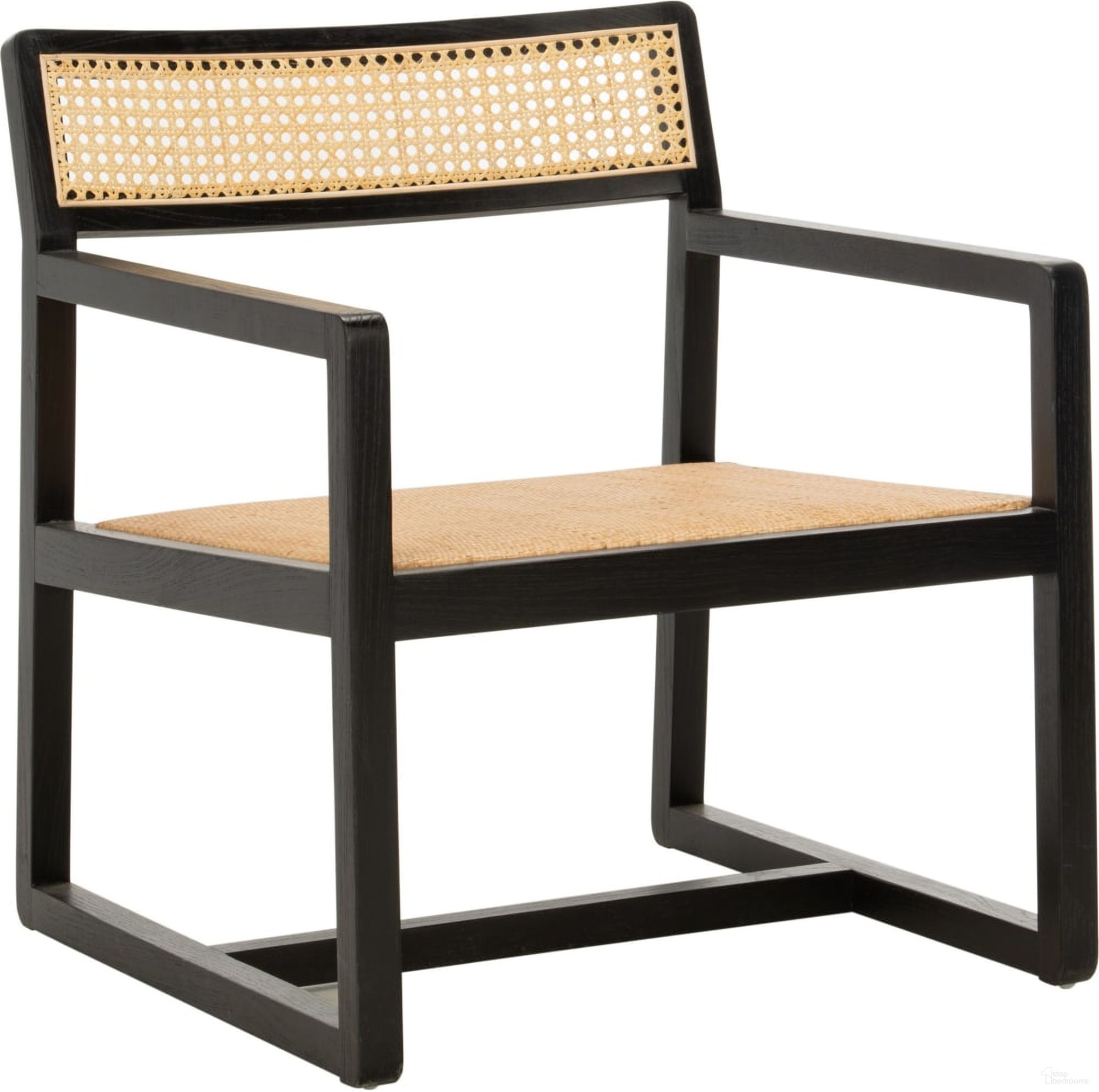 The appearance of Lula Black and Natural Cane Accent Chair designed by Safavieh in the modern / contemporary interior design. This black piece of furniture  was selected by 1StopBedrooms from Lula Collection to add a touch of cosiness and style into your home. Sku: ACH9503B. Material: Wood.