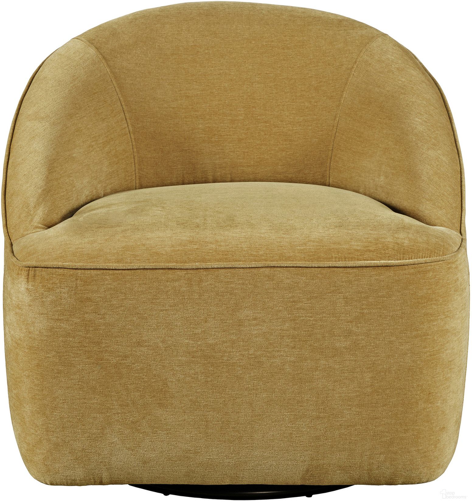 The appearance of Lulu Upholstered Swivel Accent Chair In Gold designed by Jofran in the modern / contemporary interior design. This gold piece of furniture  was selected by 1StopBedrooms from Lulu Collection to add a touch of cosiness and style into your home. Sku: LULU2-SW-GOLD. Material: Plywood.
