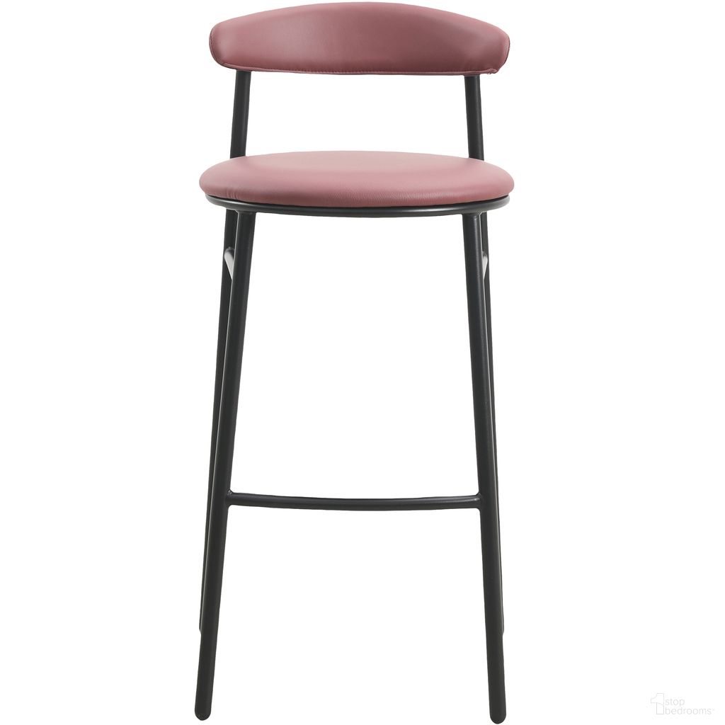 The appearance of Lume Barstool In Burgundy designed by LeisureMod in the modern / contemporary interior design. This burgundy piece of furniture  was selected by 1StopBedrooms from Lume Collection to add a touch of cosiness and style into your home. Sku: LB30BUR. Material: Polyester.