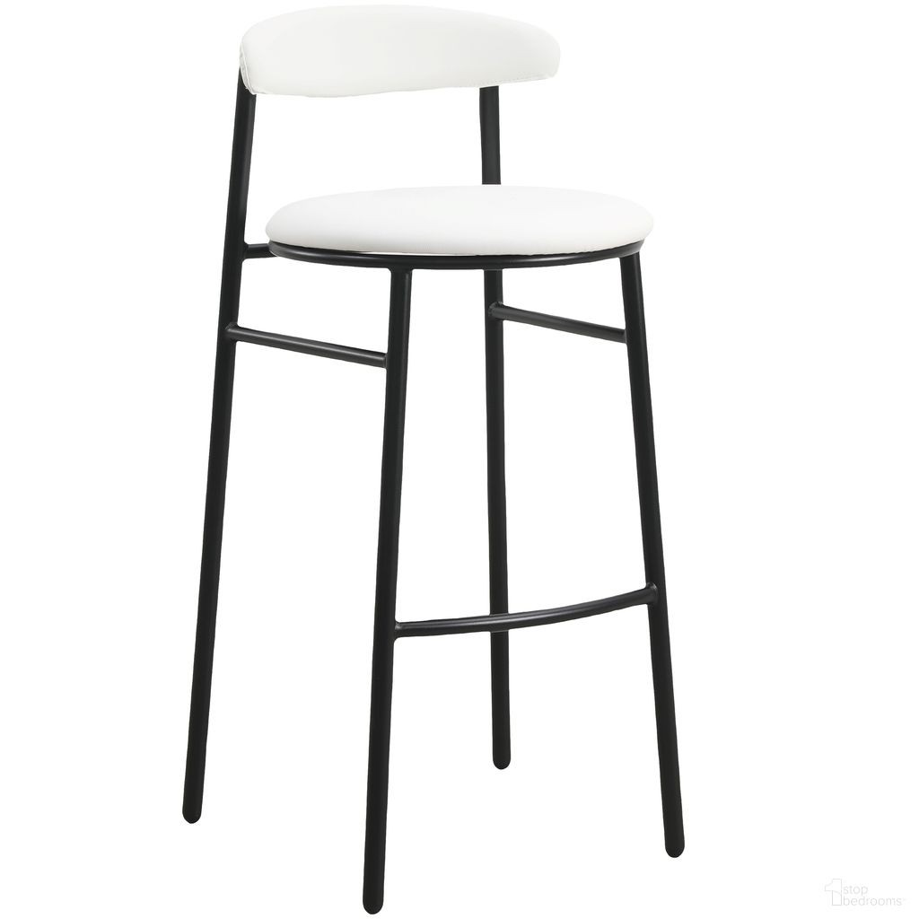 The appearance of Lume Barstool In White designed by LeisureMod in the modern / contemporary interior design. This white piece of furniture was selected by 1StopBedrooms from Lume Collection to add a touch of cosiness and style into your home. Sku: LB30W. Material: Polyester.