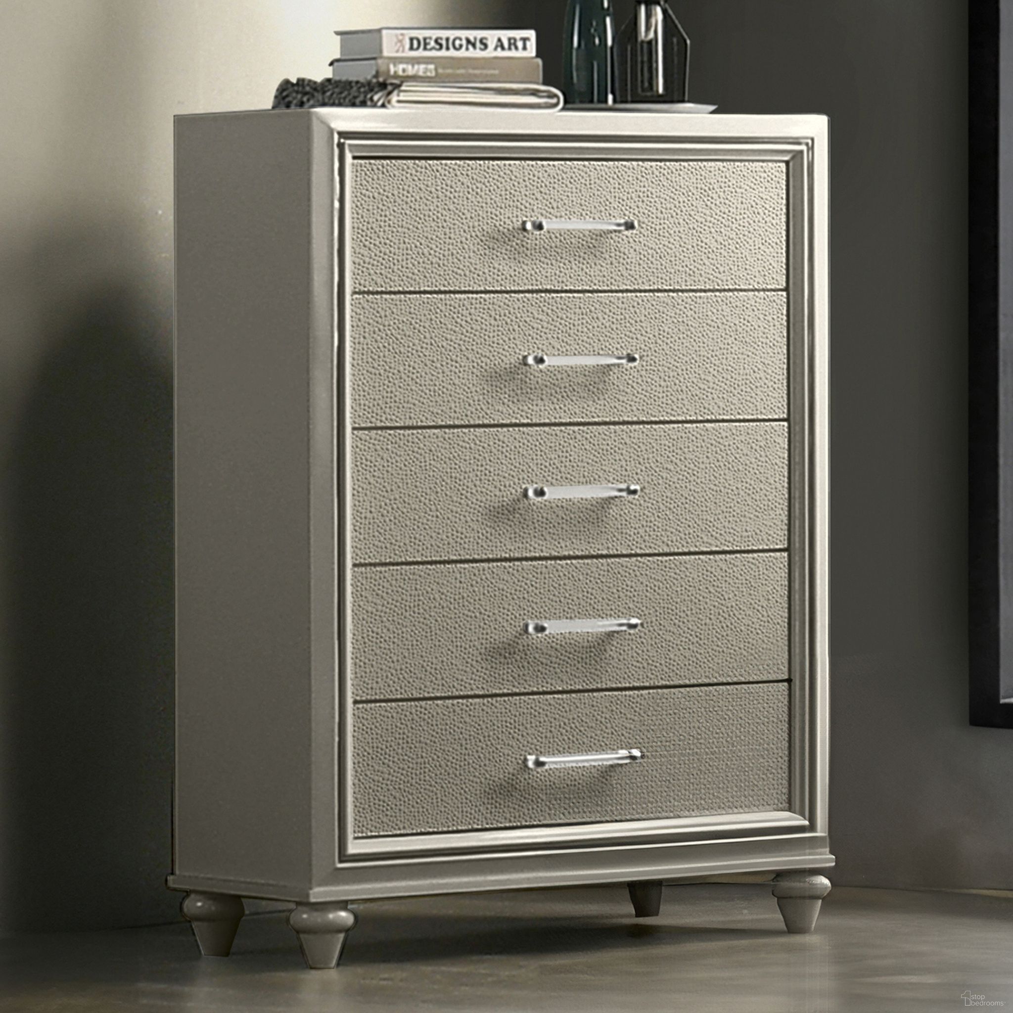 The appearance of Lumina Chest In Gray designed by New Classic in the glam interior design. This gray piece of furniture was selected by 1StopBedrooms from Lumina Collection to add a touch of cosiness and style into your home. Sku: B2210-070. Material: Solid Wood.