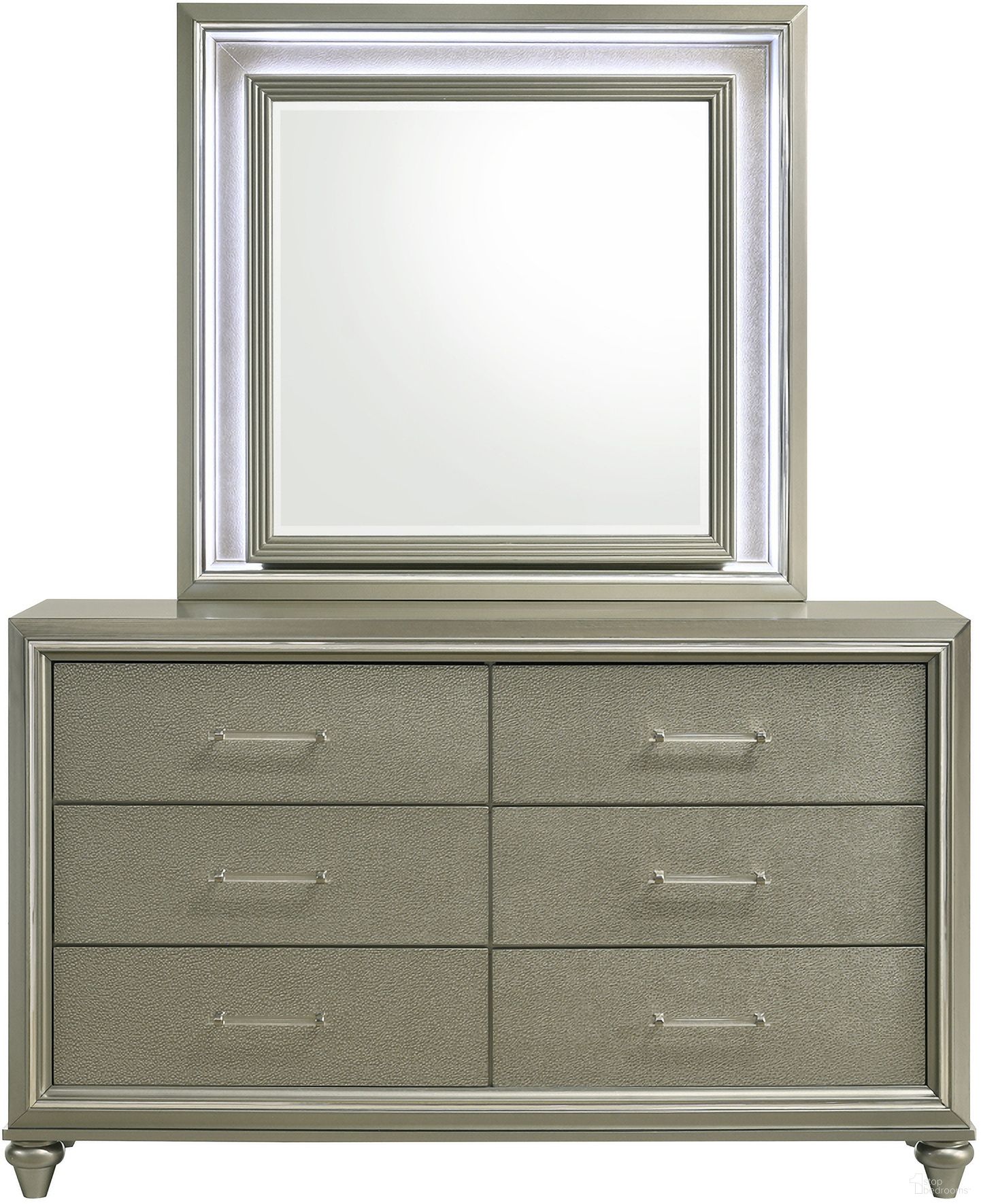 Lumina Lighted Mirror In Gray