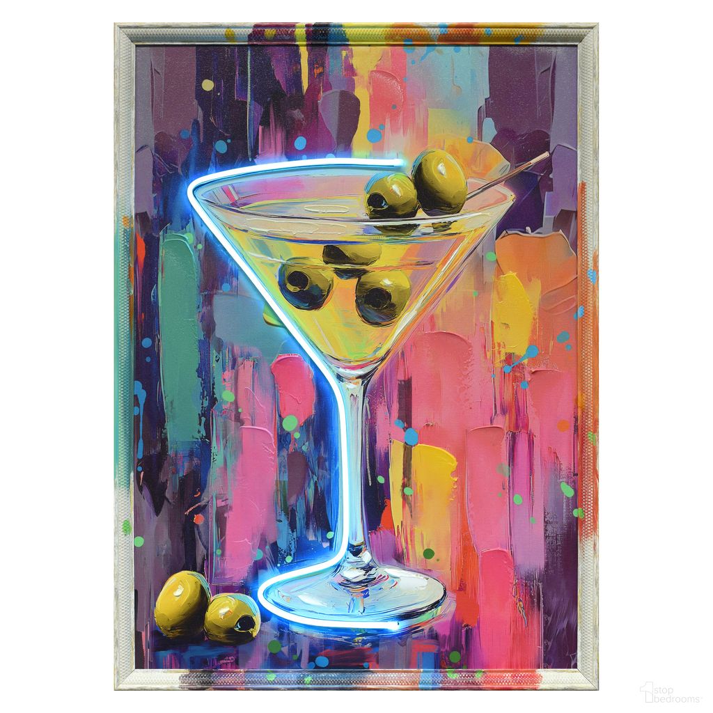 The appearance of Luminous Glow Martini Wall Art Canvas Neon Wall Art In Multi designed by Classy Living in the modern / contemporary interior design. This multi piece of furniture  was selected by 1StopBedrooms from Luminous Collection to add a touch of cosiness and style into your home. Sku: WF3182. Material: Canvas.