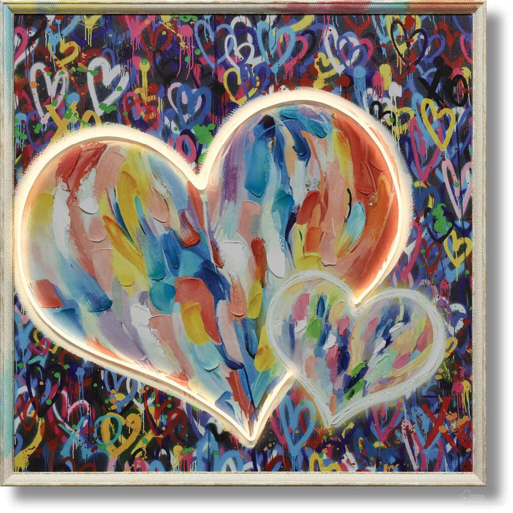 The appearance of Luminous Multicolor Heart Art Canvas Neon Wall Art In Multi designed by Classy Living in the modern / contemporary interior design. This multi piece of furniture was selected by 1StopBedrooms from Luminous Collection to add a touch of cosiness and style into your home. Sku: WF2766. Material: Canvas.