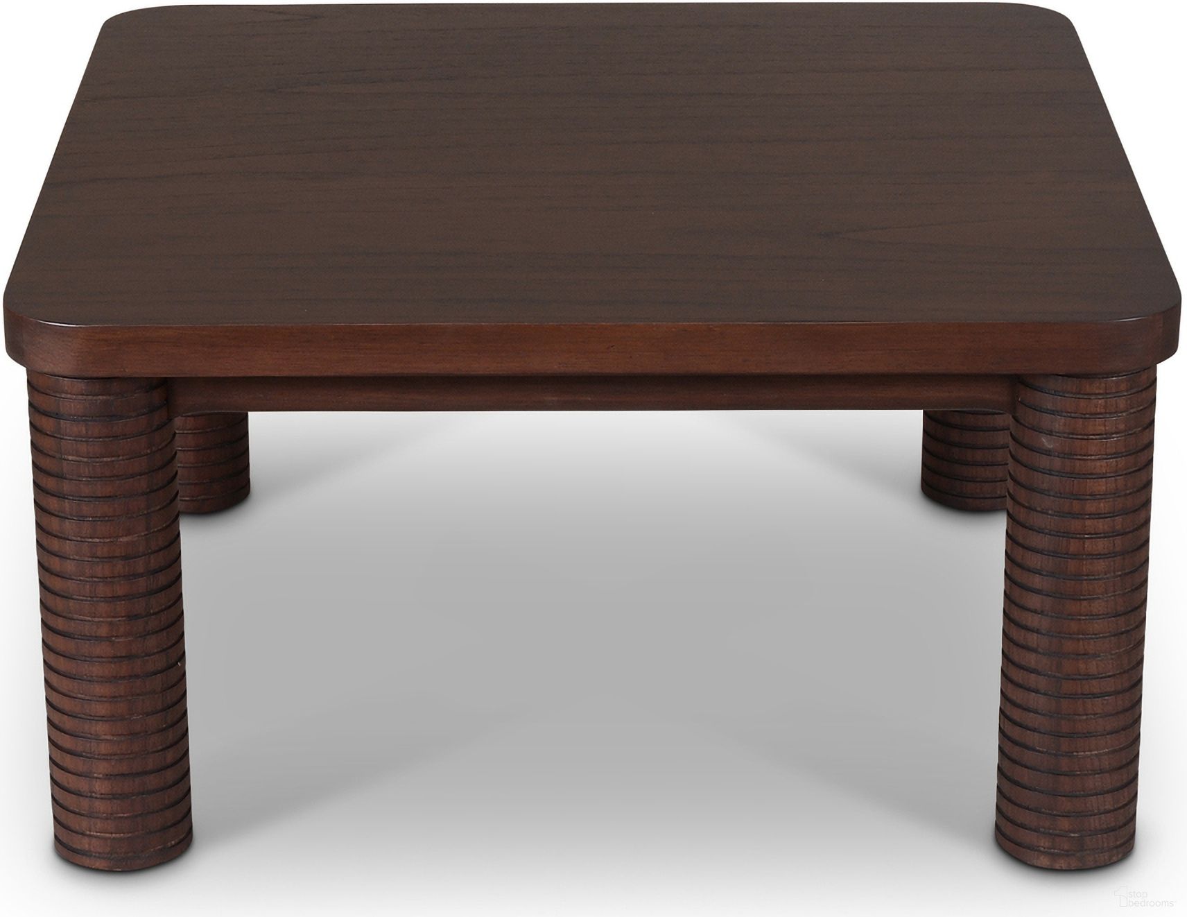 The appearance of Luna 32" Square Coffee Table In Roasted Coffee designed by Urbia in the modern / contemporary interior design. This roasted coffee piece of furniture  was selected by 1StopBedrooms from Luna Collection to add a touch of cosiness and style into your home. Sku: IMS-LUNA-CT-COF. Material: Wood.