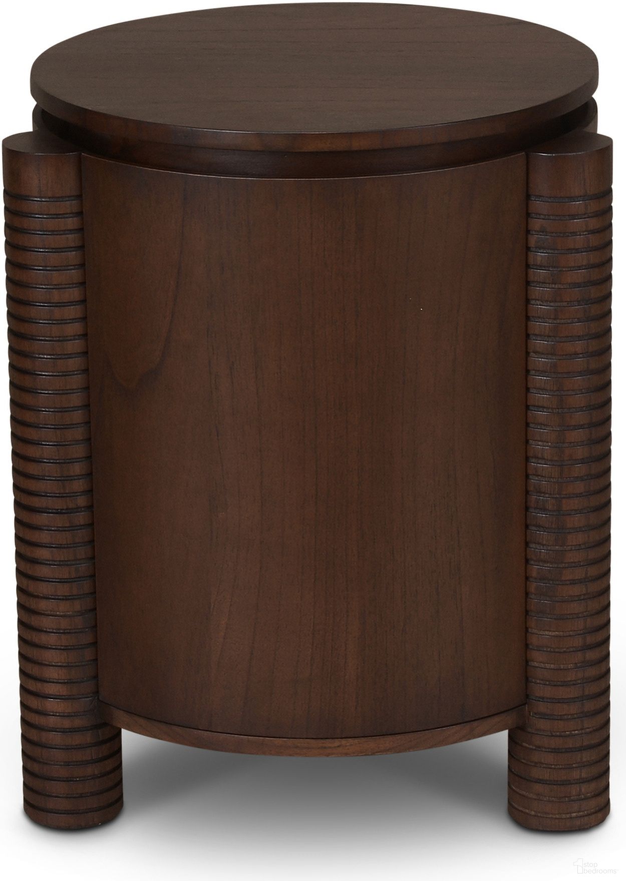 The appearance of Luna End Table In Roasted Coffee designed by Urbia in the modern / contemporary interior design. This roasted coffee piece of furniture  was selected by 1StopBedrooms from Luna Collection to add a touch of cosiness and style into your home. Sku: IMS-LUNA-ET-COF. Material: Wood.