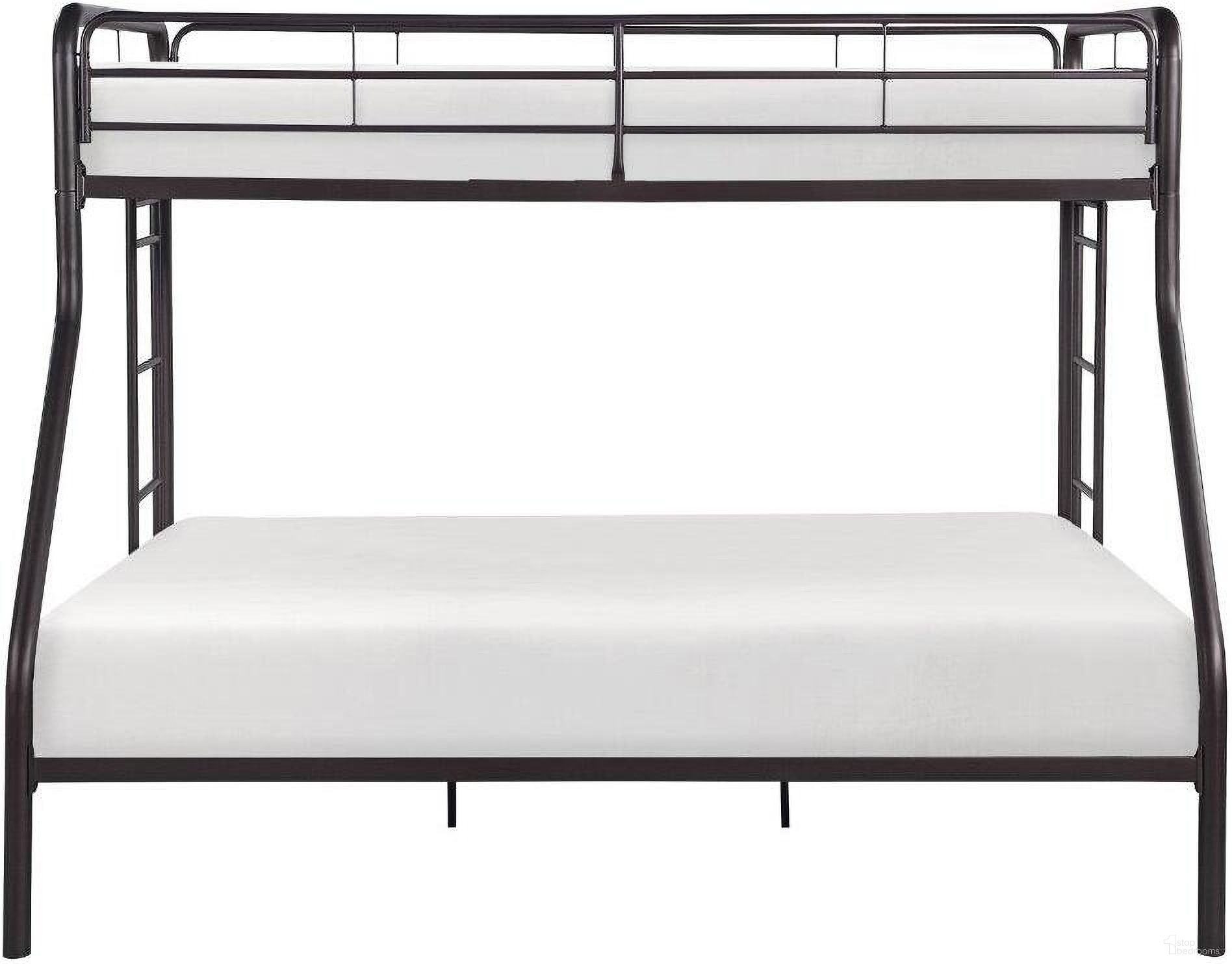 The appearance of Lunar Dark Bronze Twin Over Full Bunk Bed designed by Homelegance in the transitional interior design. This dark bronze piece of furniture was selected by 1StopBedrooms from Lunar Collection to add a touch of cosiness and style into your home. Sku: B2009DZTF-1. Bed Type: Bunk Bed. Material: Metal. Bed Size: Twin Over Full.