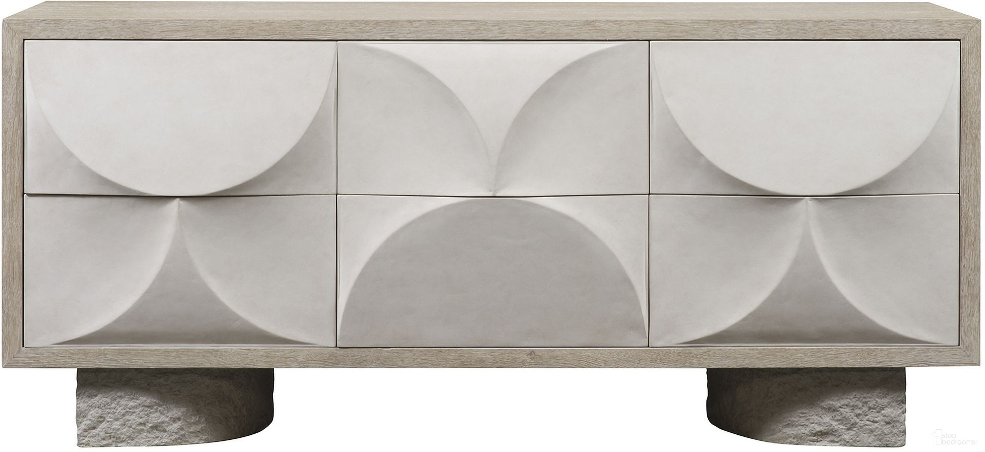 The appearance of Lunula Dresser designed by Bernhardt in the modern / contemporary interior design. This flaxen/vellum/sand grey piece of furniture was selected by 1StopBedrooms from Lunula Collection to add a touch of cosiness and style into your home. Sku: 309051. Material: Concrete.