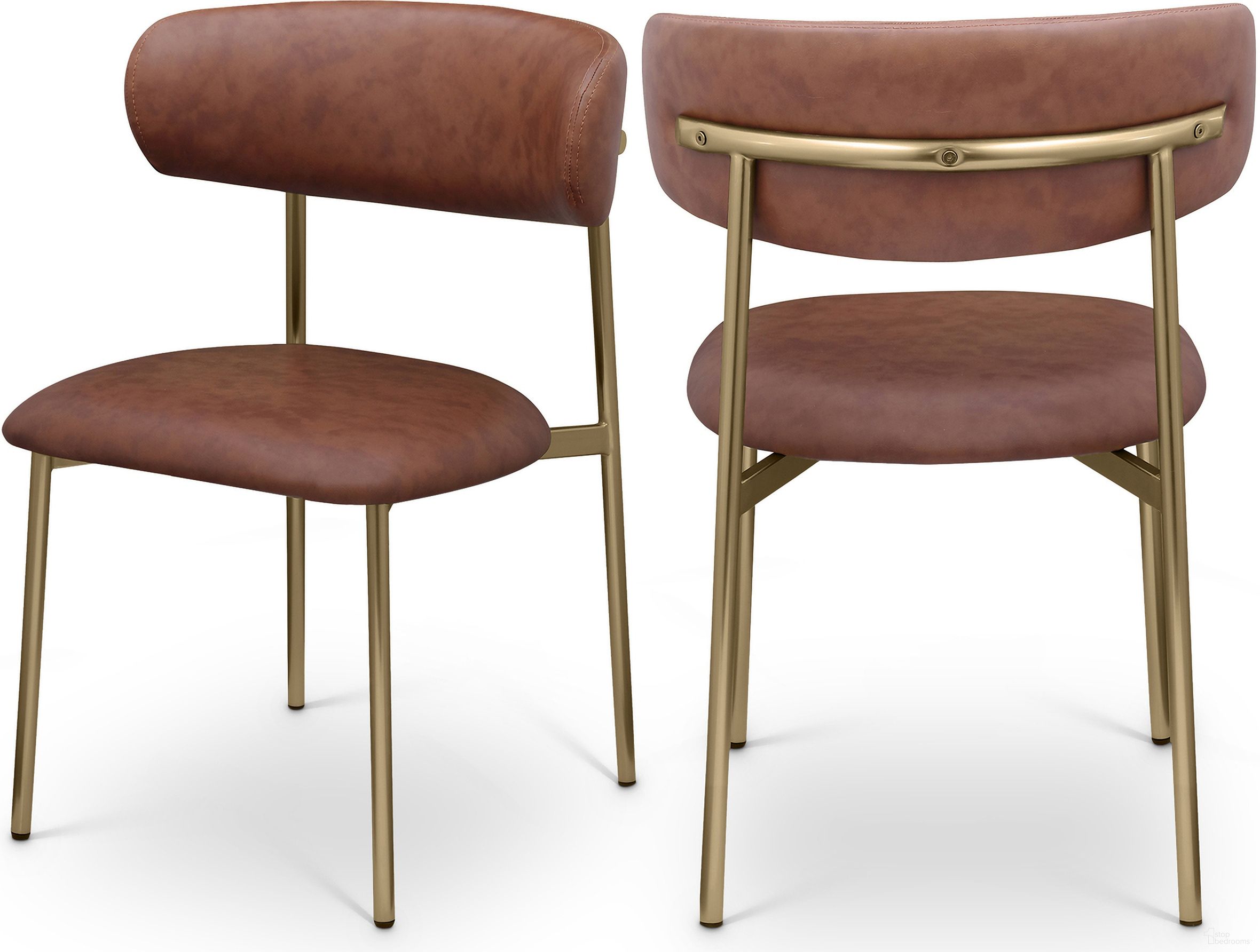 The appearance of Lupita Vegan Leather Dining Chair Set of 2 In Brown designed by Meridian in the modern / contemporary interior design. This brown piece of furniture was selected by 1StopBedrooms from Lupita Collection to add a touch of cosiness and style into your home. Sku: 759Brown-C. Material: Vegan Leather. Chair Type: Side Chair.