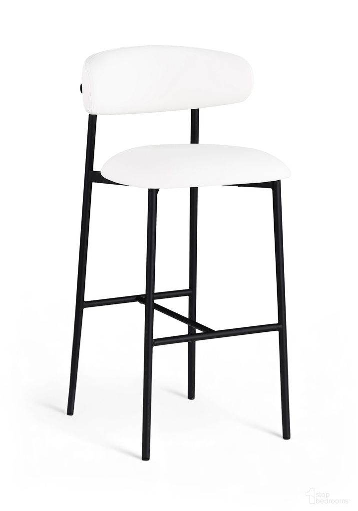 The appearance of Lupita Vegan Leather Upholstered Bar Stool Set of 2 In White designed by Meridian in the modern / contemporary interior design. This white piece of furniture was selected by 1StopBedrooms from Lupita Collection to add a touch of cosiness and style into your home. Sku: 834White-C. Material: Foam.