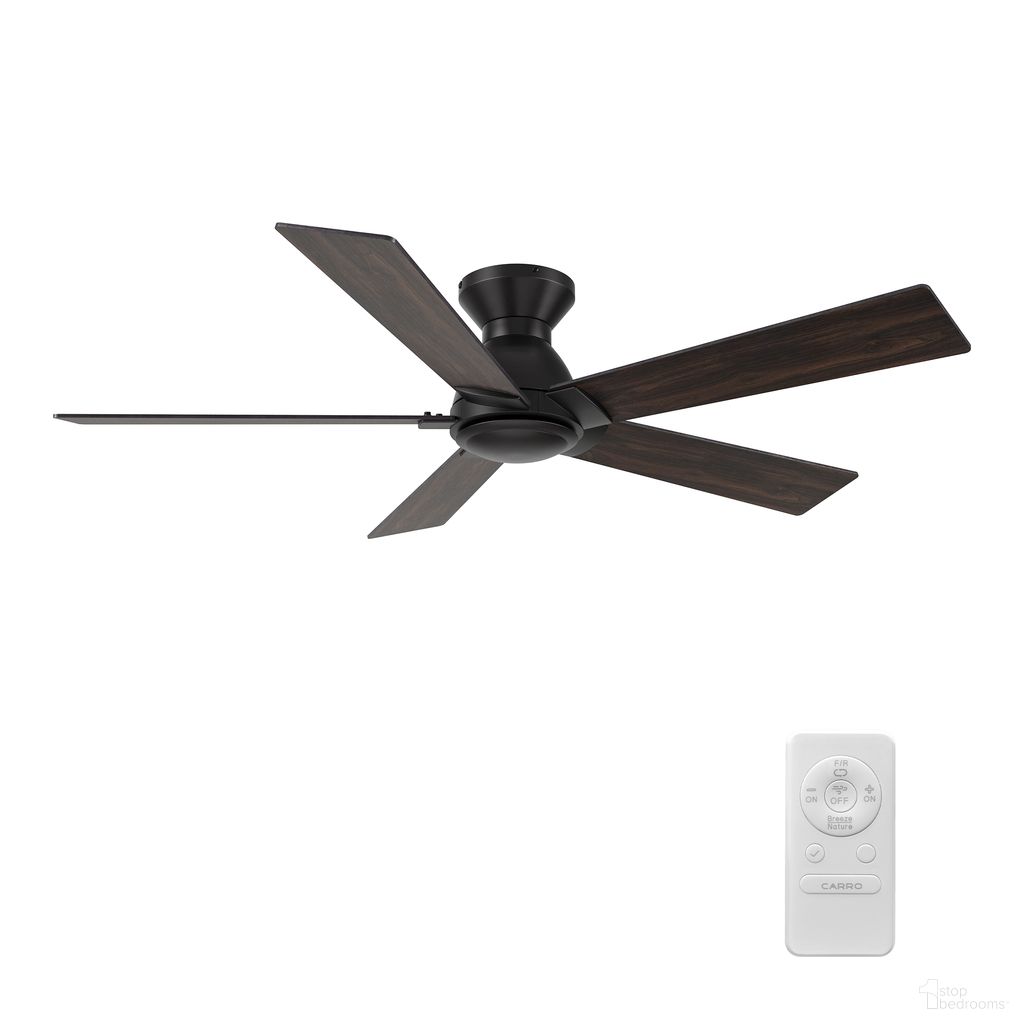 Lurgan 52 Inch 5-Blade Ceiling Fan with Remote In Walnut and Black