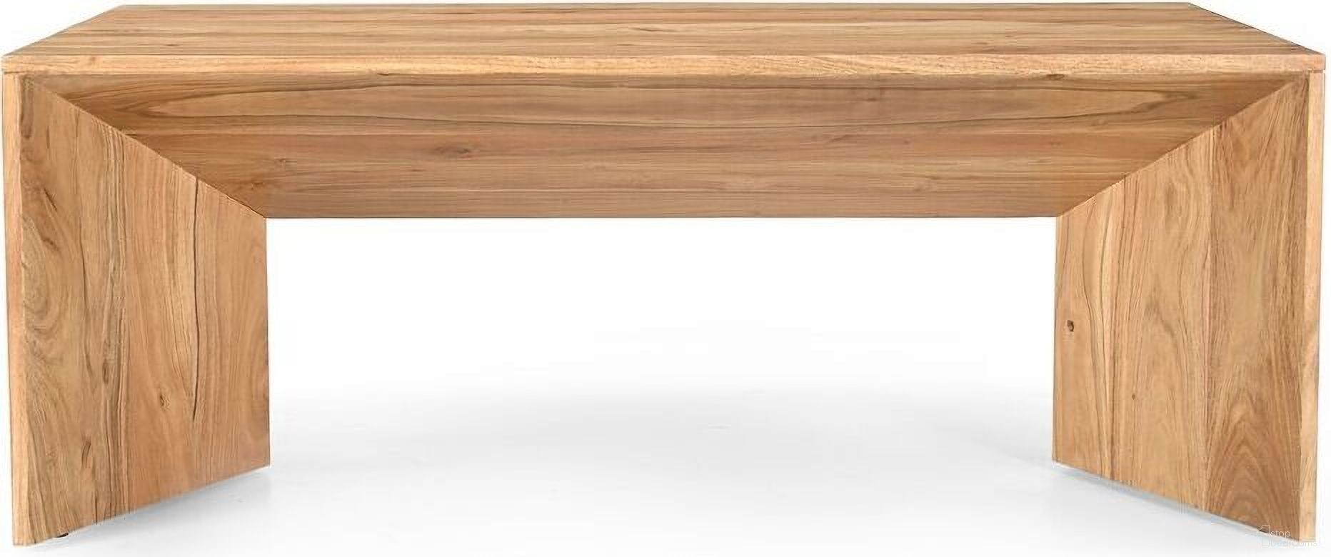 Lux 48 Inch Angled Coffee Table In Natural