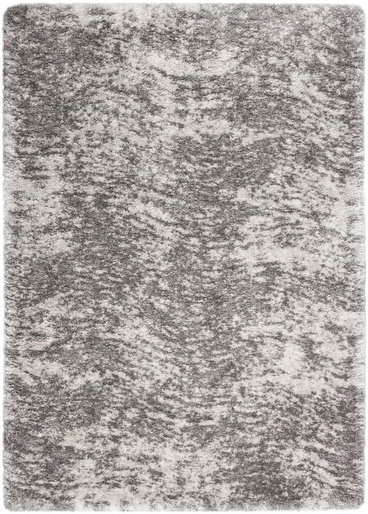 Luxurious Shag 4' x 6' Indoor Rug In Charcoal Grey