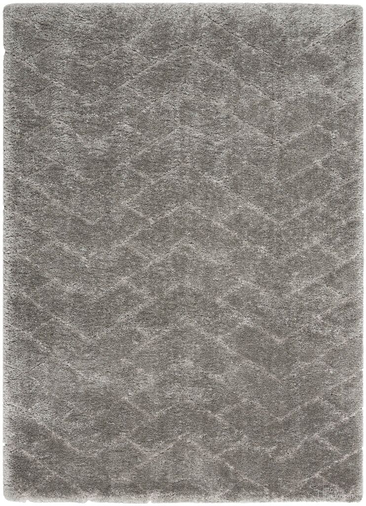 Luxurious Shag 4' x 6' Shag Indoor Rug In Grey