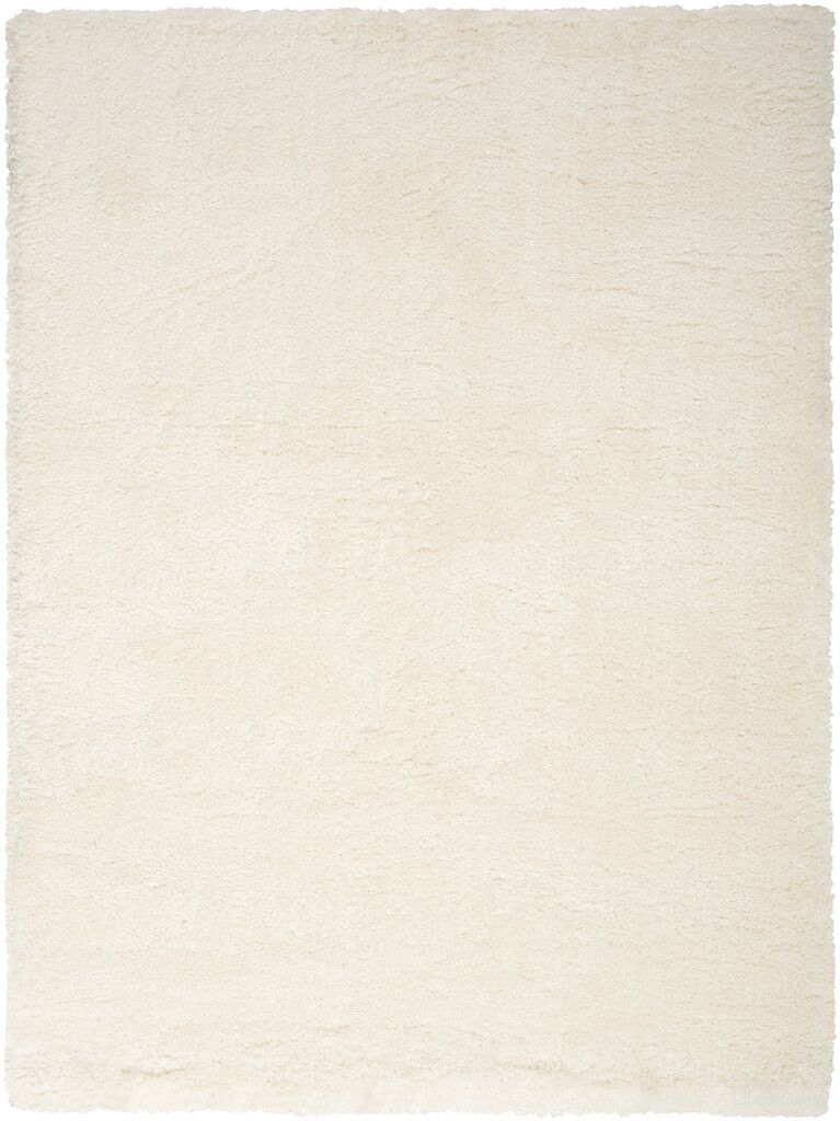 Luxurious Shag 4' x 6' Shag Indoor Rug In Ivory