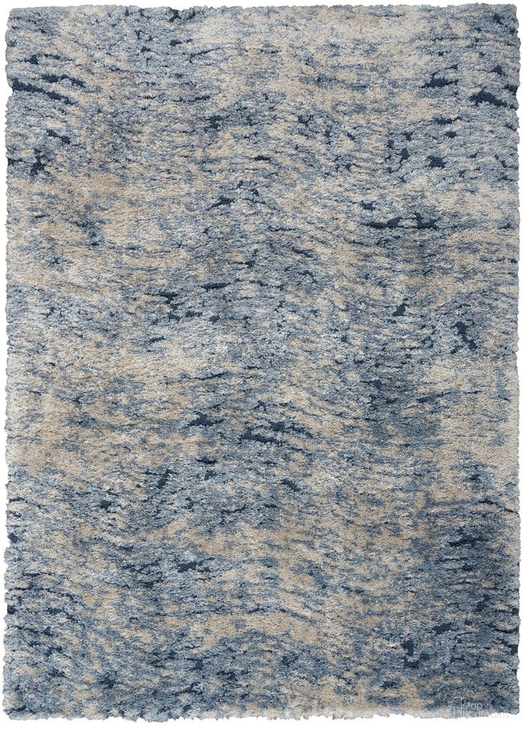 Luxurious Shag 4' x 6' Shag Indoor Rug In Light Blue