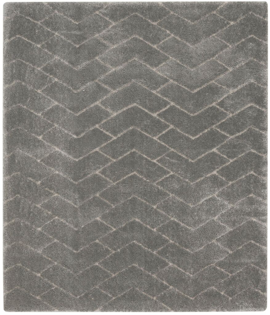 Luxurious Shag 7'10" x 9'10" Shag Indoor Rug In Grey
