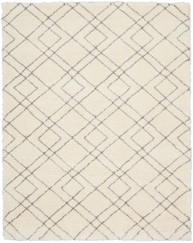 Luxurious Shag 7'10" x 9'10" Shag Indoor Rug In Ivory