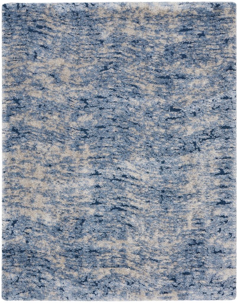 Luxurious Shag 7'10" x 9'10" Shag Indoor Rug In Light Blue