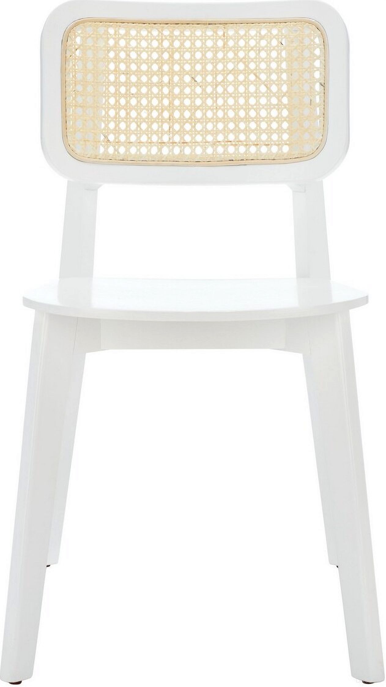 The appearance of Luz Cane Dining Chair Set of 2 in White designed by Safavieh in the transitional interior design. This white piece of furniture was selected by 1StopBedrooms from Luz Collection to add a touch of cosiness and style into your home. Sku: DCH1006C-SET2. Material: Wood. Chair Type: Side Chair.
