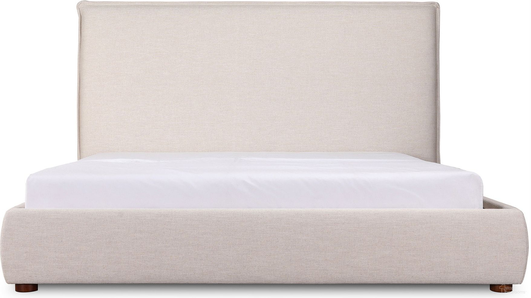 Luzon King Bed With Tall Headboard In Beige