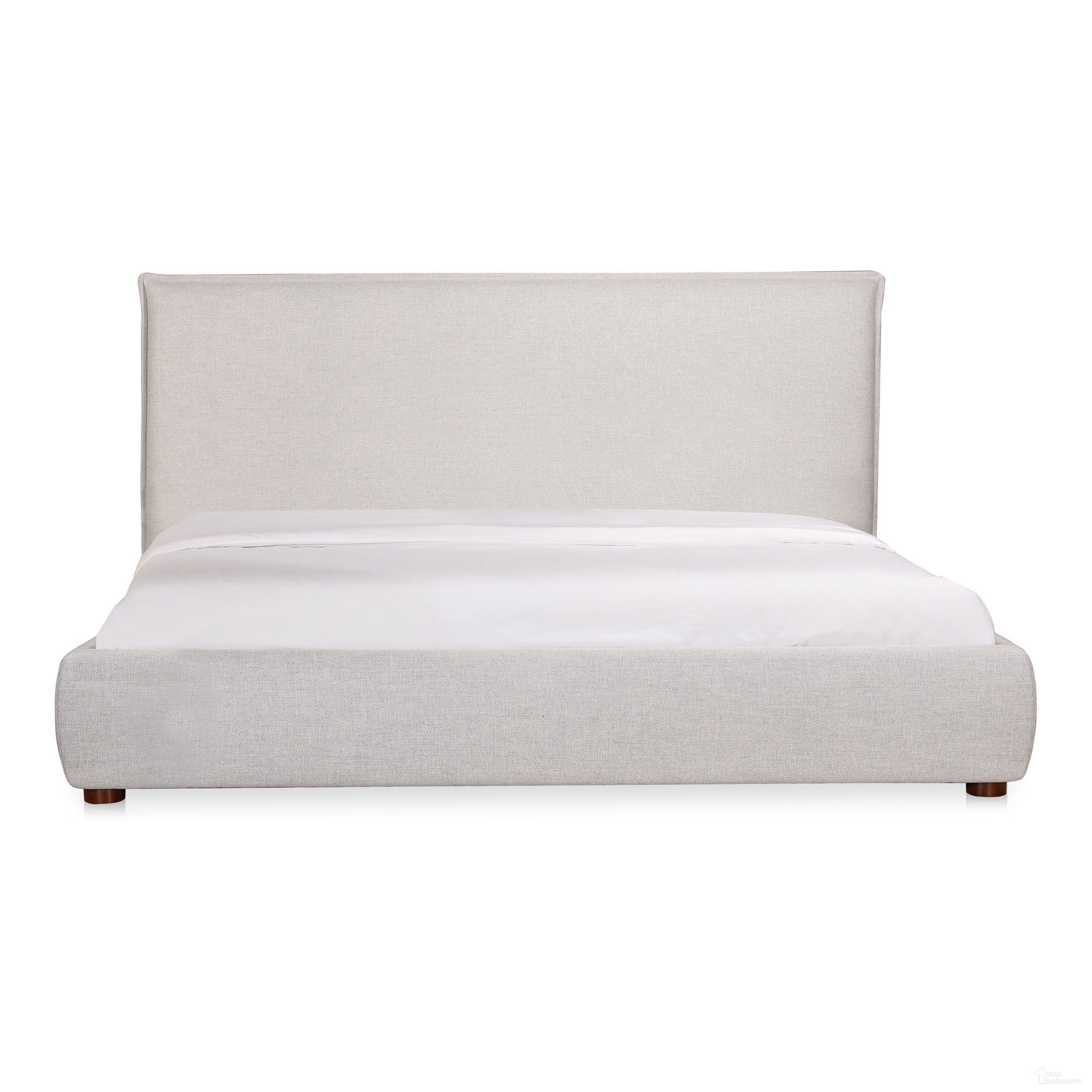 Luzon Light Grey Queen Upholstered Platform Bed