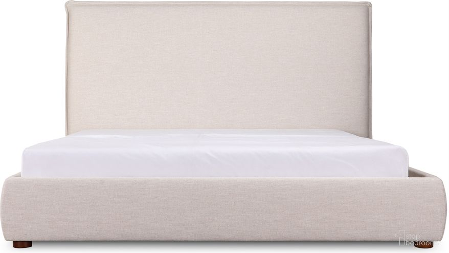 The appearance of Luzon Queen Bed With Tall Headboard In Beige designed by Moes Home in the modern / contemporary interior design. This beige piece of furniture was selected by 1StopBedrooms from Luzon Collection to add a touch of cosiness and style into your home. Sku: RN-1148-34-0. Bed Type: Platform Bed. Material: Polyester. Bed Size: Queen.