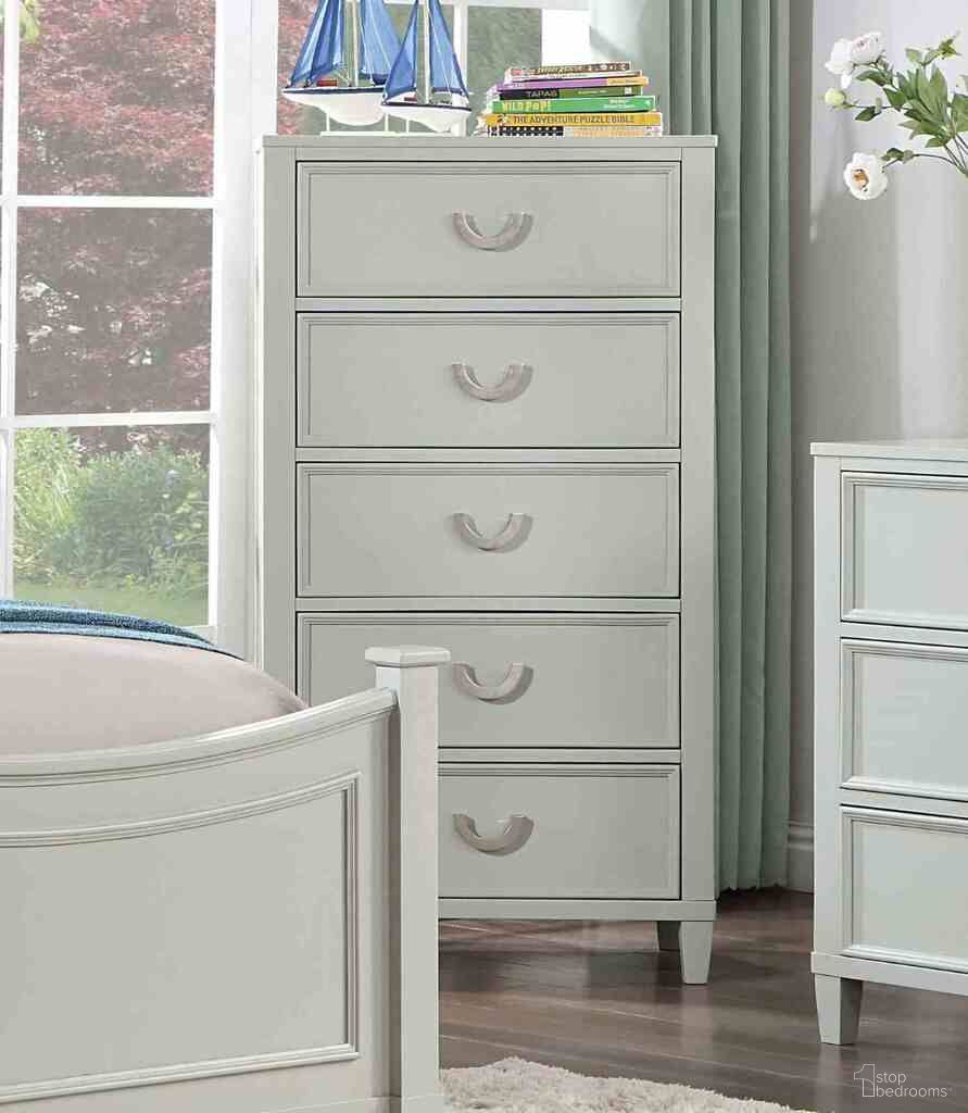 The appearance of Lycorida Chest In Light Gray designed by Furniture of America in the transitional interior design. This light gray piece of furniture was selected by 1StopBedrooms from Lycorida Collection to add a touch of cosiness and style into your home. Sku: CM7477GY-C. Material: Solid Wood.