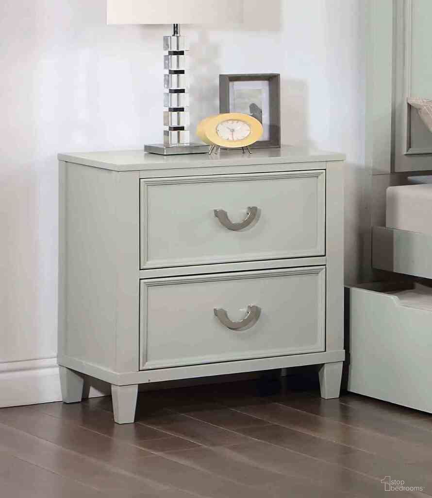 The appearance of Lycorida Nightstand In Light Gray designed by Furniture of America in the transitional interior design. This light gray piece of furniture was selected by 1StopBedrooms from Lycorida Collection to add a touch of cosiness and style into your home. Sku: CM7477GY-N. Material: Solid Wood.