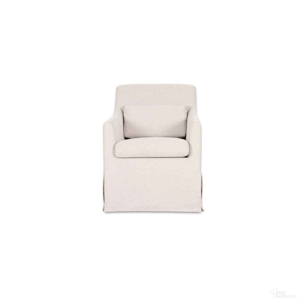 Lydia Slipcover Dining Chair In Beige
