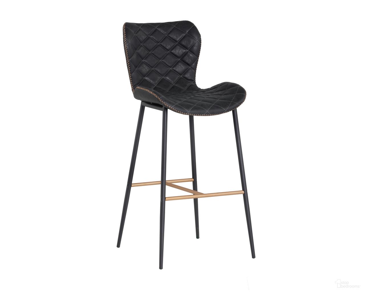 Lyla Barstool Set of 2 In Antique Black