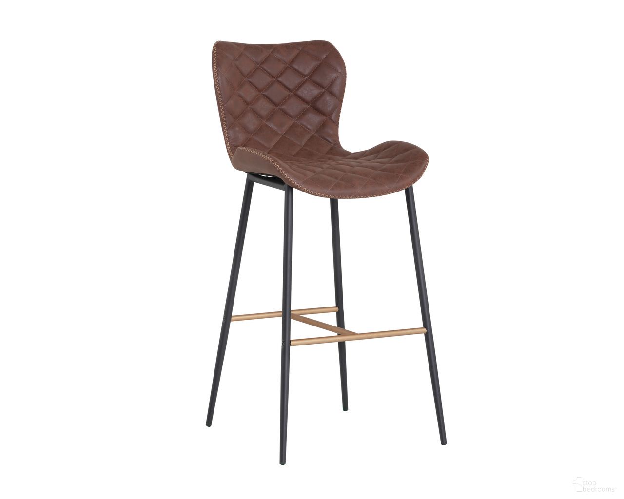 Lyla Barstool Set of 2 In Antique Brown