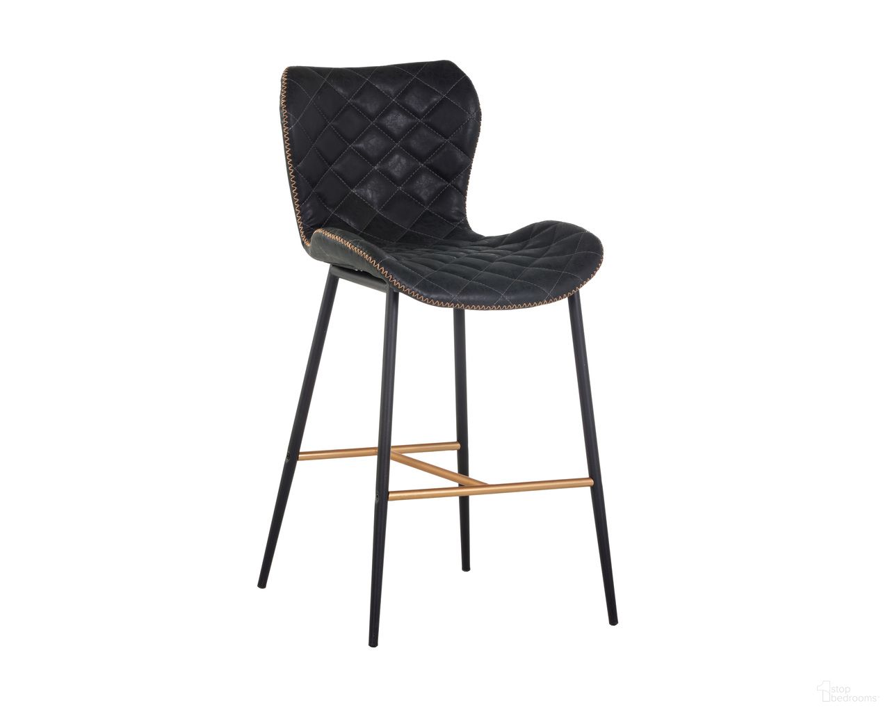 Lyla Counter Stool Set of 2 In Antique Black