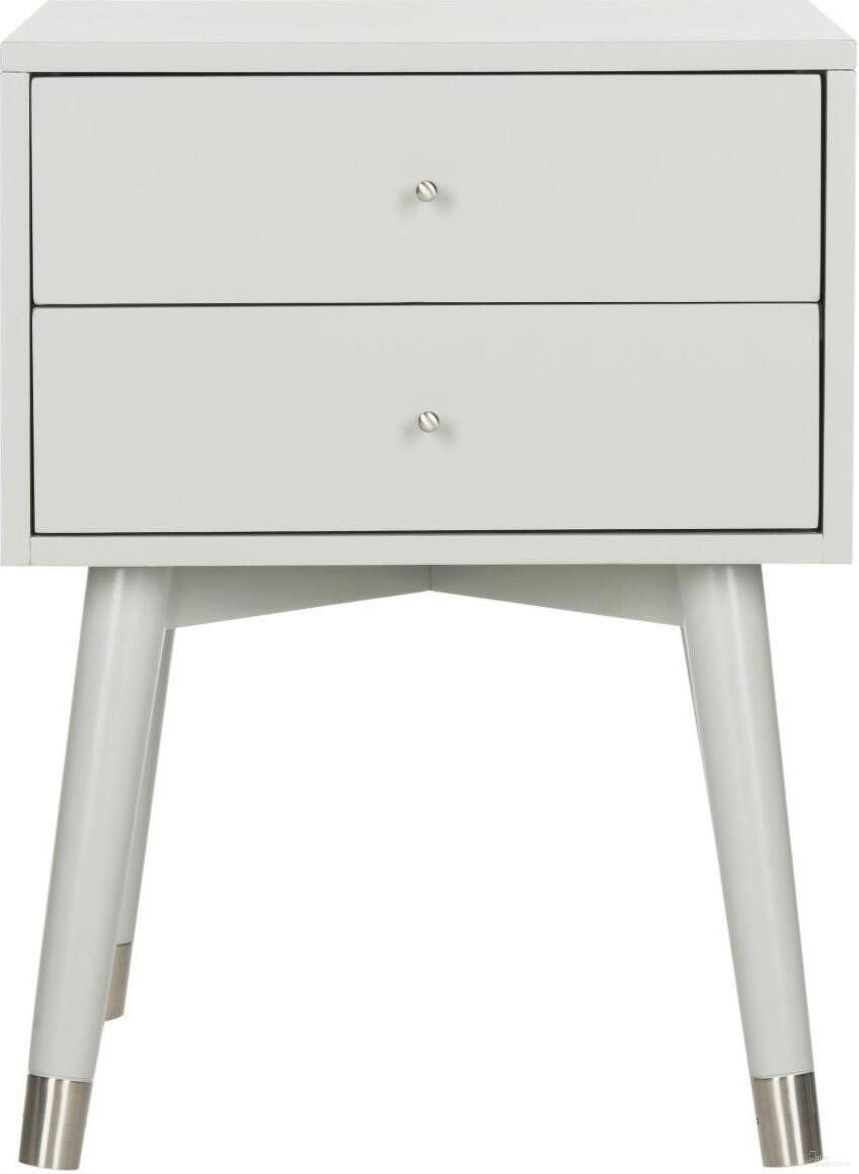 The appearance of Lyla Silver and Grey Mid Century Retro Silver Cap Nightstand designed by Safavieh in the rustic / southwestern interior design. This silver grey piece of furniture was selected by 1StopBedrooms from Paloma Collection to add a touch of cosiness and style into your home. Sku: FOX6234C. Material: Iron.