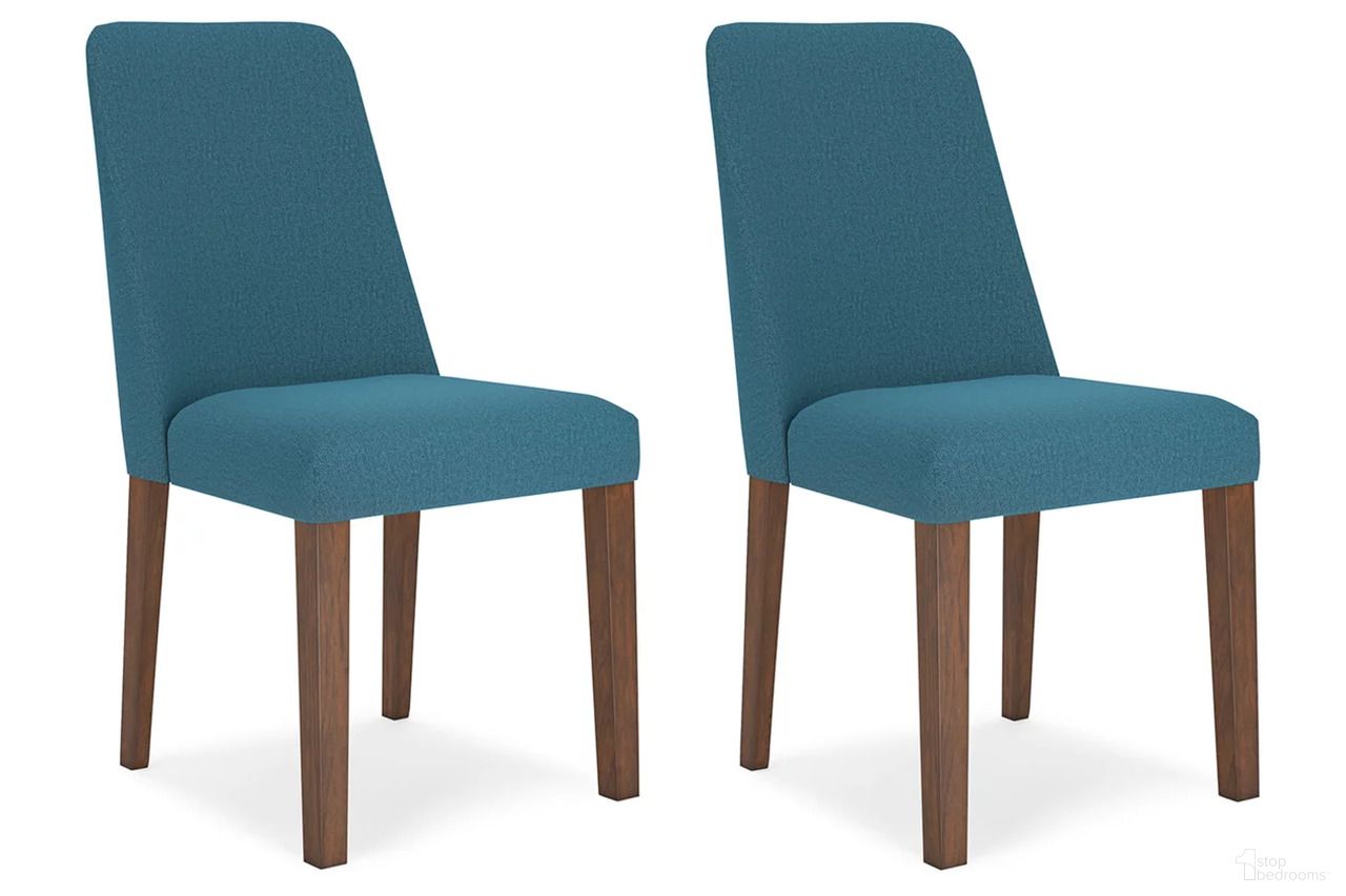 The appearance of Lyncott Blue And Brown Dining Upholstered Side Chair Set Of 2 designed by Signature Design by Ashley in the transitional interior design. This blue/brown piece of furniture was selected by 1StopBedrooms from Lyncott Collection to add a touch of cosiness and style into your home. Sku: D615-03. Material: Fabric. Chair Type: Side Chair.