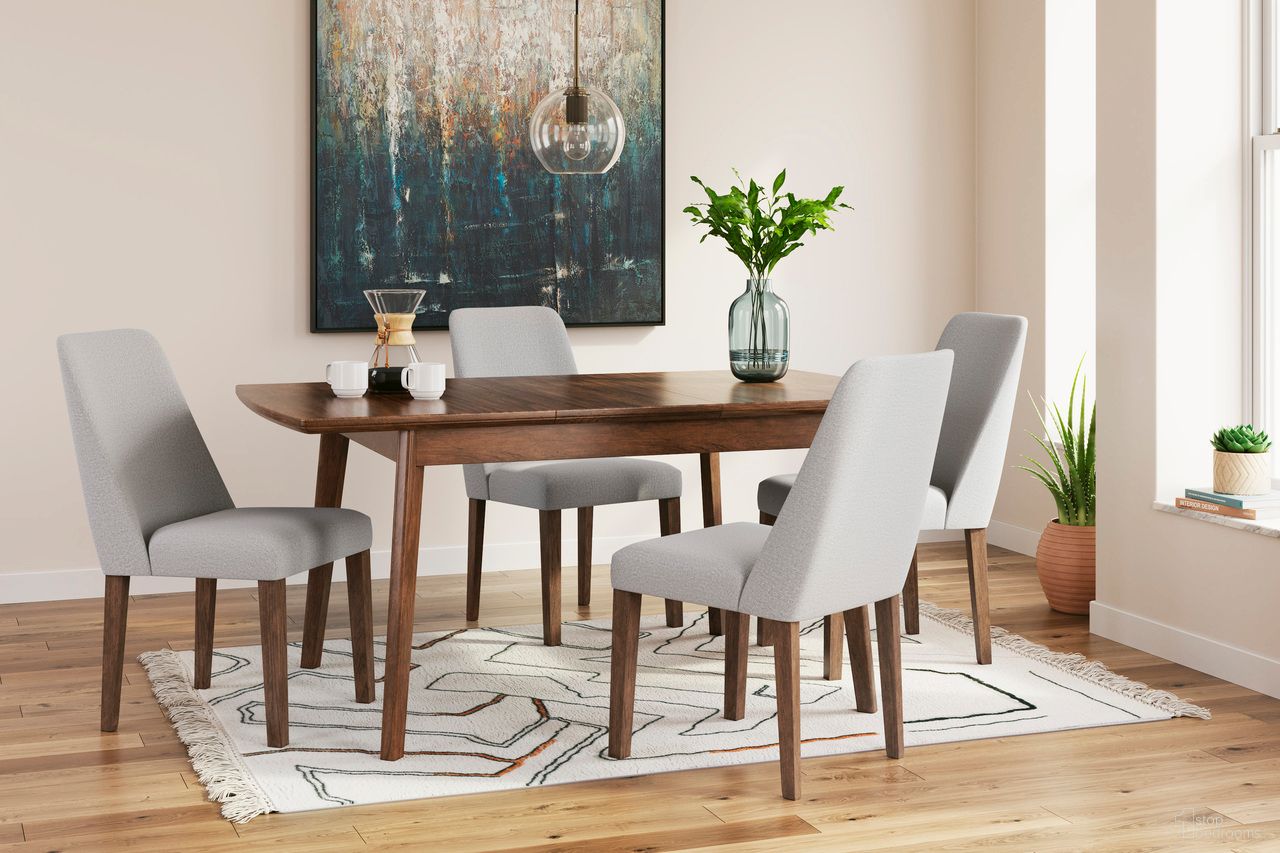 The appearance of Lyncott Extension Dining Room Set In Beige and Brown designed by Signature Design by Ashley in the transitional interior design. This beige and brown piece of furniture was selected by 1StopBedrooms from Lyncott Collection to add a touch of cosiness and style into your home. Sku: D615-35;D615-05;D615-05. Material: Wood. Size: 64" x 36".
