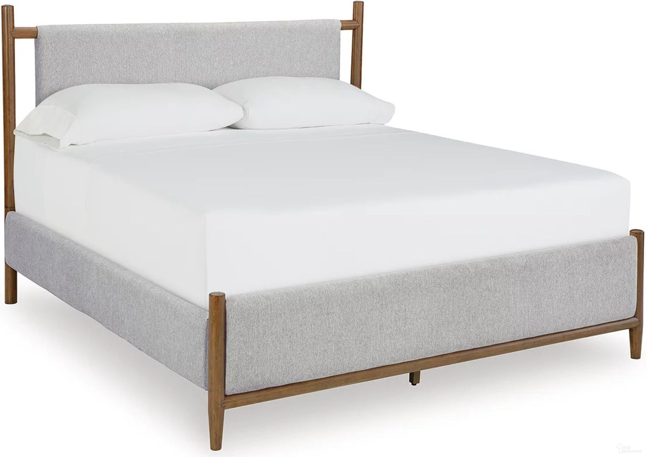 Lyncott King Upholstered Bed In Brown