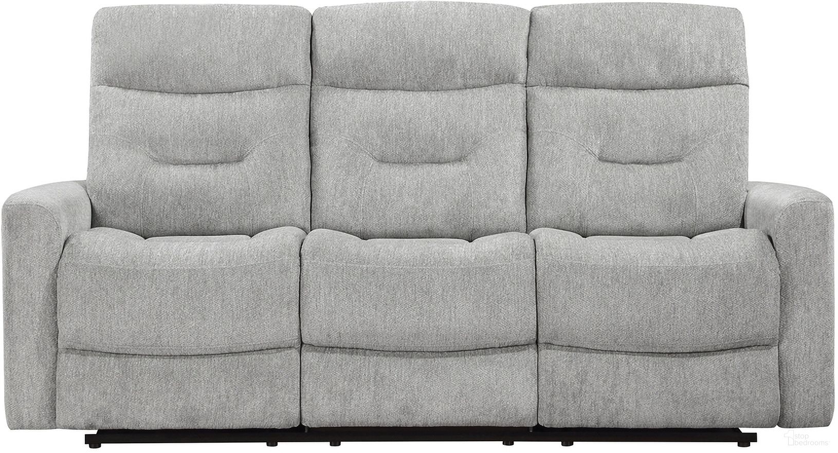 The appearance of Lyndon Double Reclining Sofa In Gray designed by Homelegance in the modern / contemporary interior design. This gray piece of furniture was selected by 1StopBedrooms from Lyndon Collection to add a touch of cosiness and style into your home. Sku: 9610GY-3. Material: Chenille.
