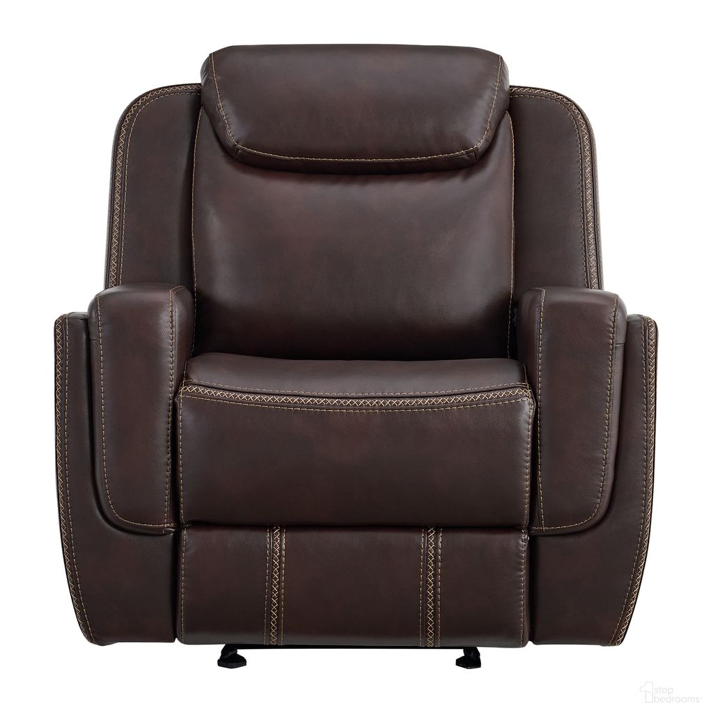 The appearance of Lynx Glider Motion Recliner In Brown designed by Picket House in the transitional interior design. This brown piece of furniture was selected by 1StopBedrooms from Lynx Collection to add a touch of cosiness and style into your home. Sku: U-11580-10740-107. Material: Foam.