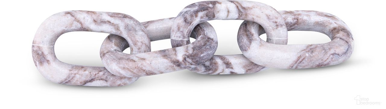 The appearance of Lynx Marble Decorative Chain Links In Brown designed by Meridian in the modern / contemporary interior design. This brown piece of furniture was selected by 1StopBedrooms from Lynx Collection to add a touch of cosiness and style into your home. Sku: ACC108-Brown. Material: Marble.