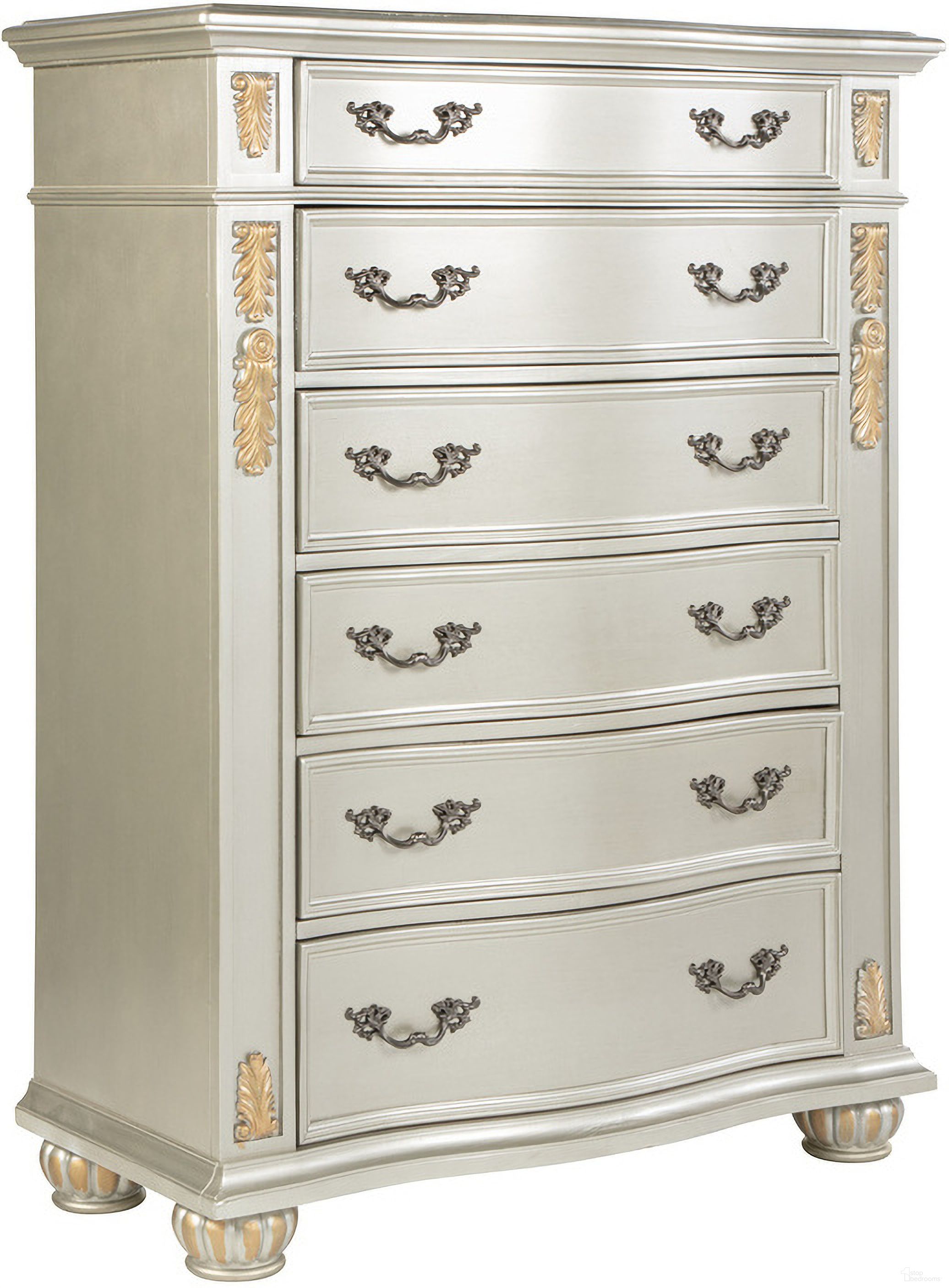 The appearance of Lyon Chest In Silver Champagne designed by Glory in the traditional interior design. This silver champagne piece of furniture was selected by 1StopBedrooms from Lyon Collection to add a touch of cosiness and style into your home. Sku: G07103-CH. Material: Wood.