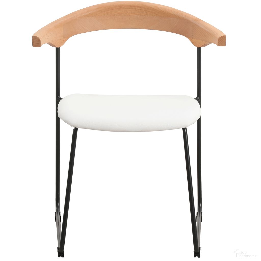 The appearance of Lyra Chair In Natural Wood Back and White Seat designed by LeisureMod in the modern / contemporary interior design. This natural/white piece of furniture  was selected by 1StopBedrooms from Lyra Collection to add a touch of cosiness and style into your home. Sku: LCNW-41W. Material: Faux Leather.